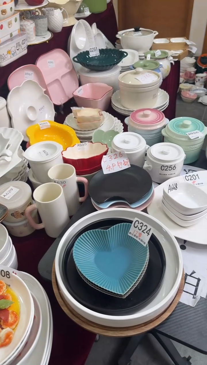 摆件陶C324 3个陶瓷餐具库存微瑕介意勿拍