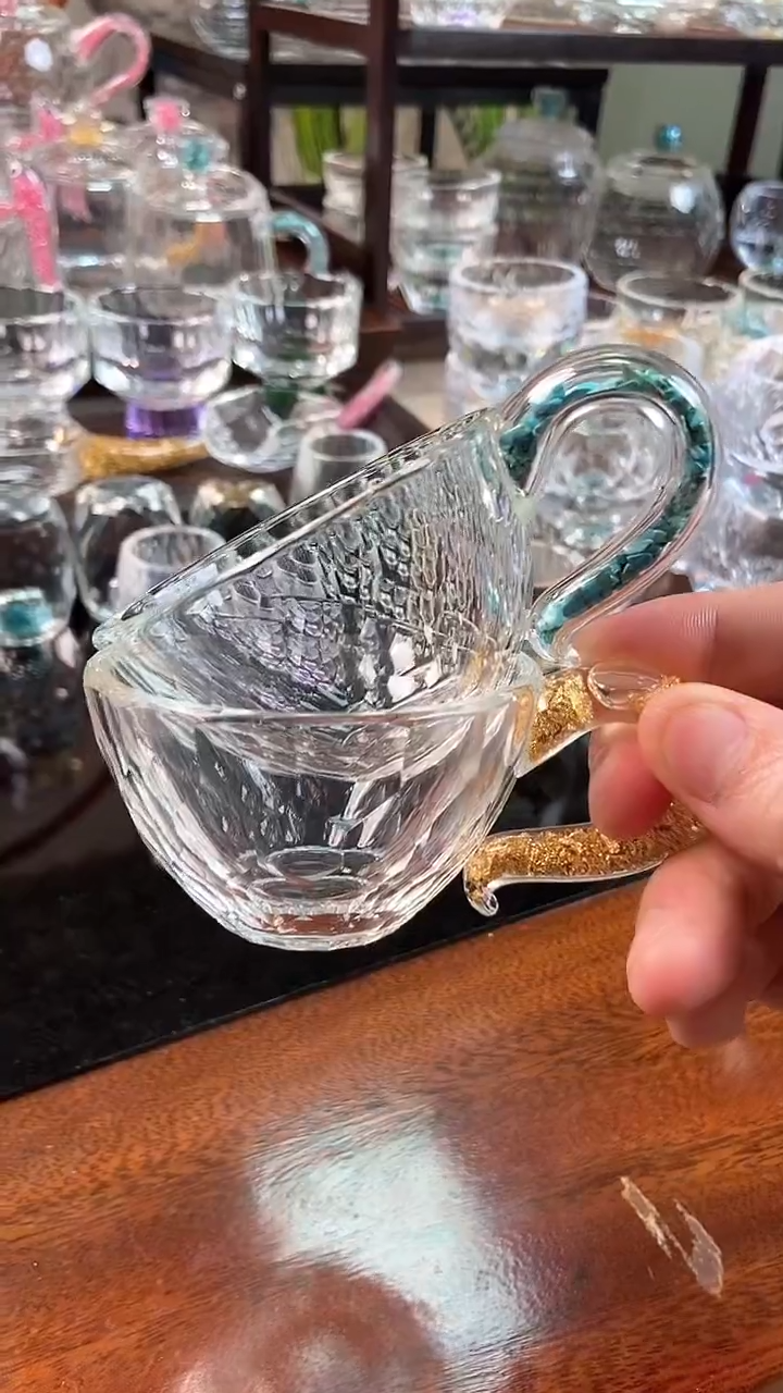 【闪购商品】金箔+绿松石75ML主人杯2个装