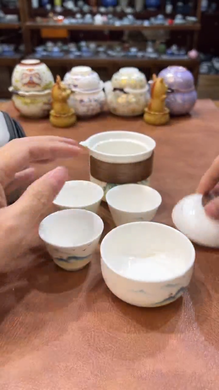 真的很便宜会开片的旅行茶具