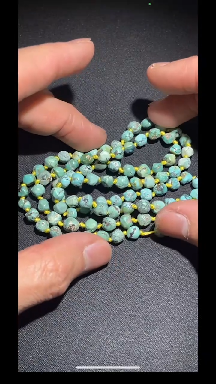 未镶嵌绿松石手串pz415-13原矿手串