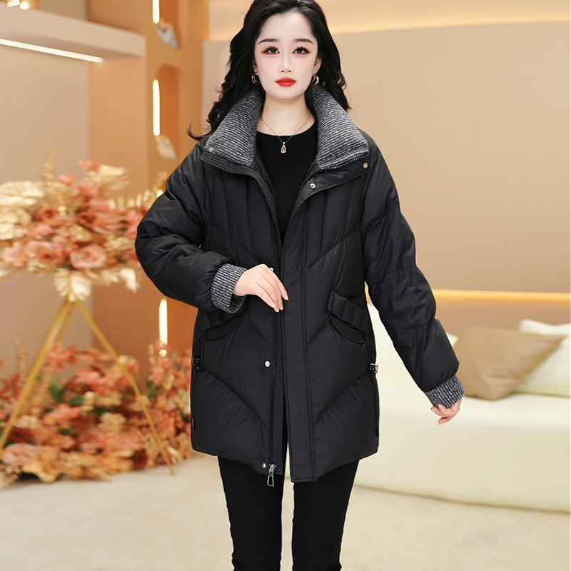 冬季新款气质中长款时尚百搭白鸭绒羽绒服【333#】