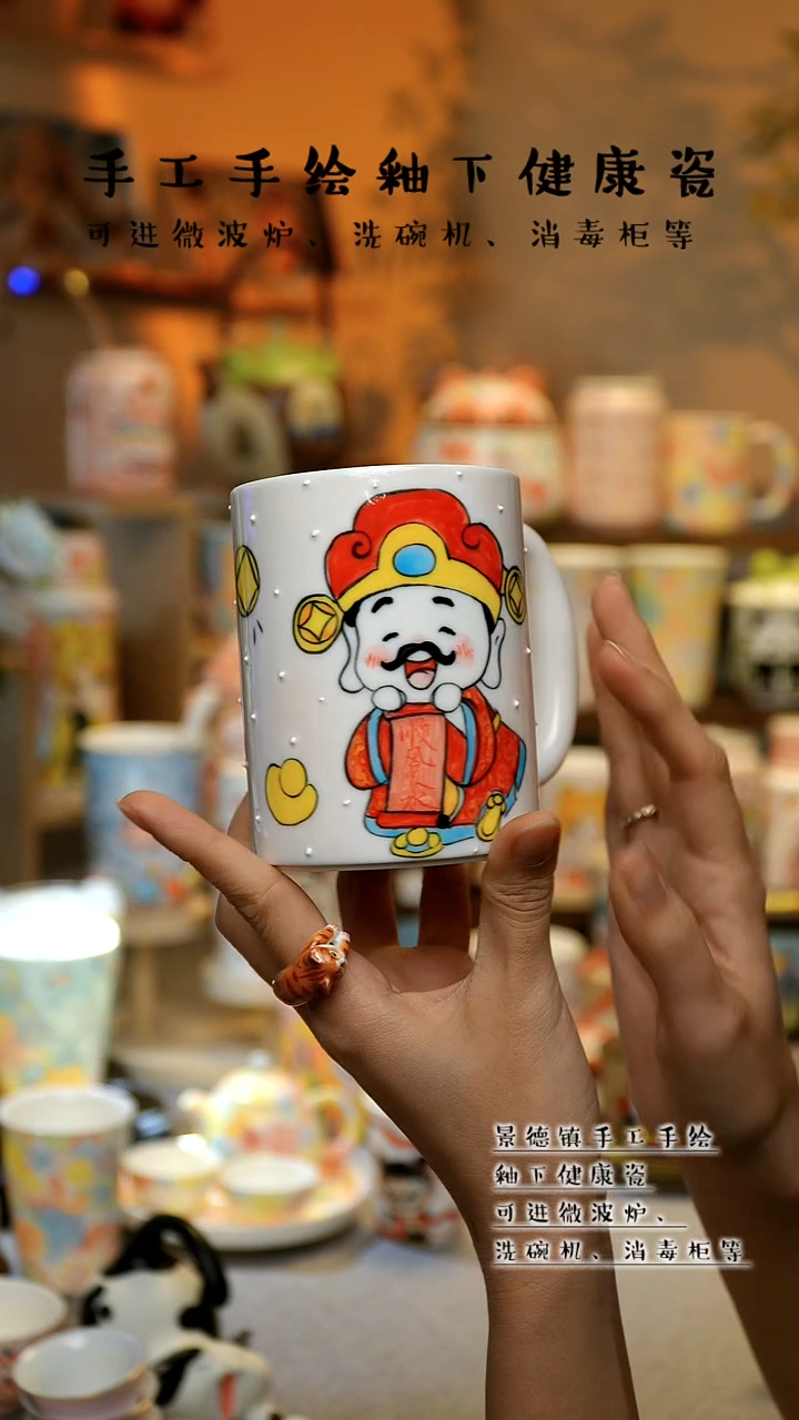 【闪购商品】杯陶瓷景德镇高温釉下彩&A812