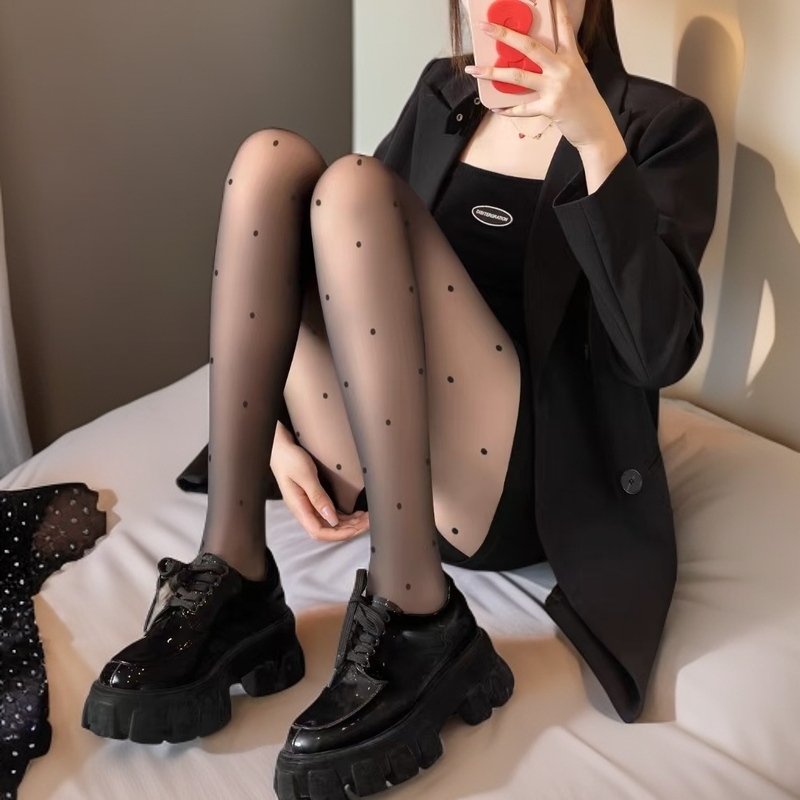 连脚款假透肉单层一体无绒打底裤春秋适用