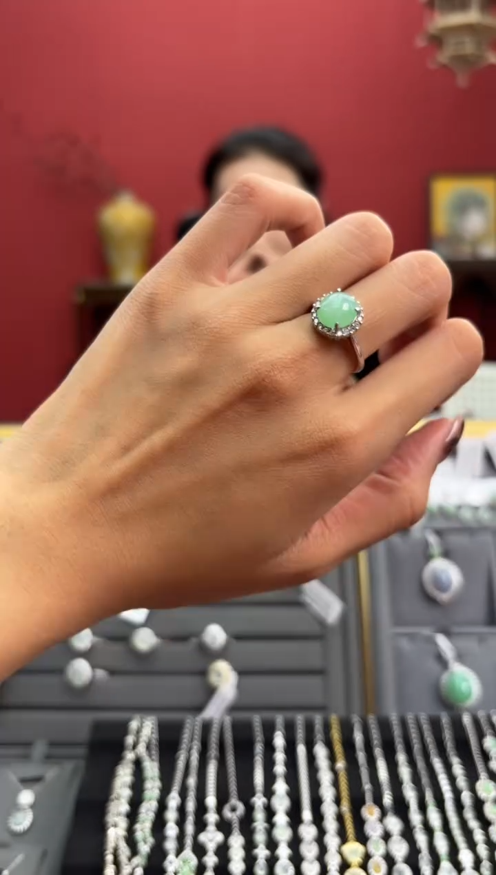 【闪购商品】翡翠戒指银S925镶嵌475038/戒指