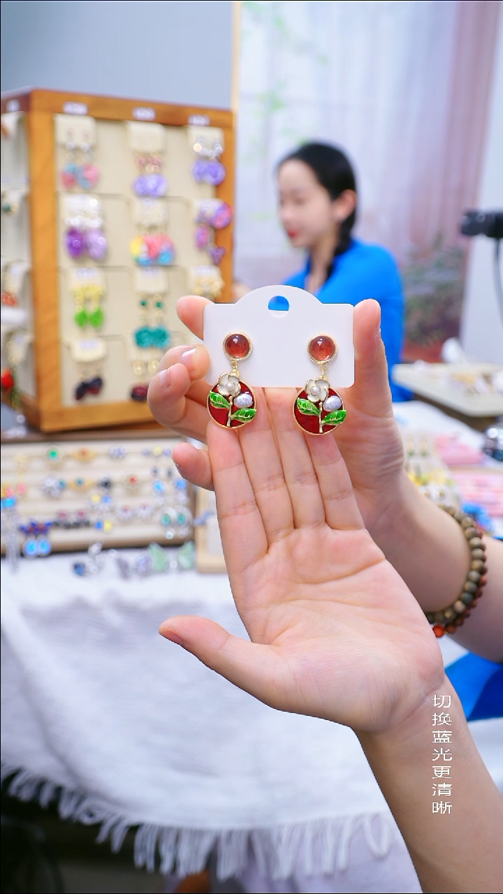 铜合金925银树脂仅一件孤品标本耳饰（不退不换 跑单小黑屋）