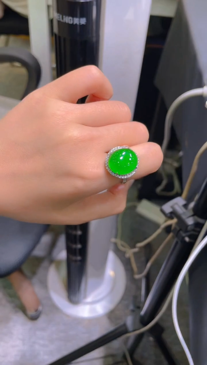 翡翠银S925镶嵌吊坠(不含链)A19