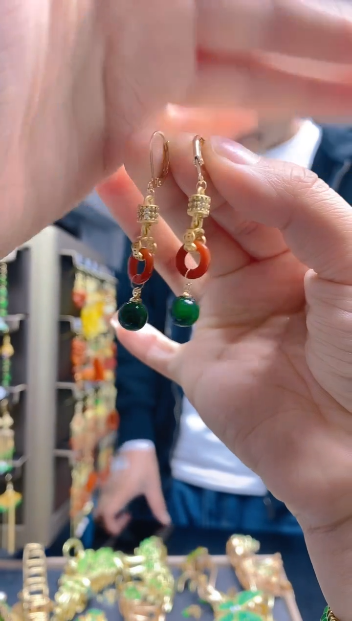 【闪购商品】翡翠耳饰合金0275翡翠耳包