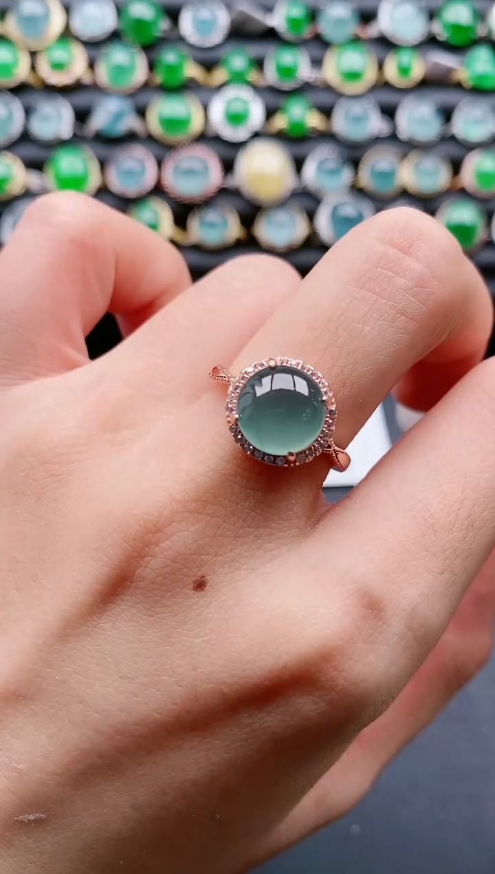 【闪购商品】翡翠戒指银S925镶嵌111111