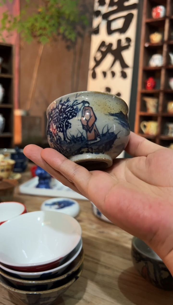 观云听雨原创手绘茶具