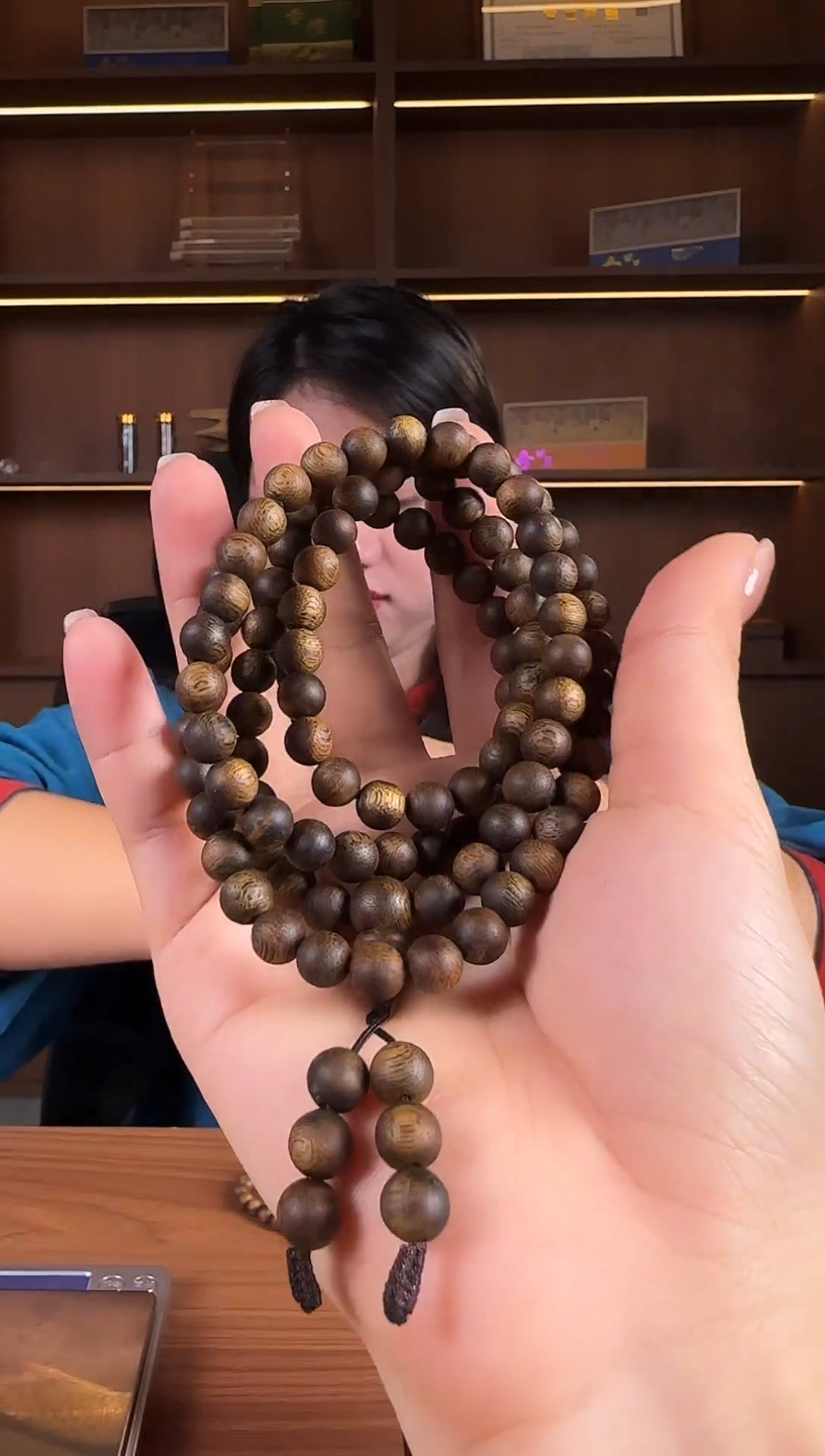 沉香手串A08奇楠圆珠多圈7mm 19g+ 多样性发一