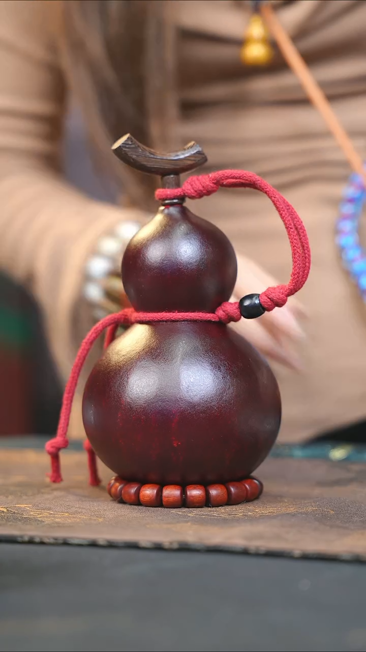 【闪购商品】WQ118大漆酒葫芦不包手串及旋转底座