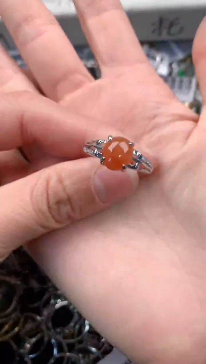 银S925镶嵌戒指翡翠555    7