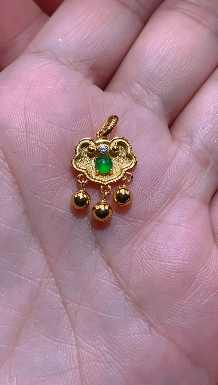 【闪购商品】翡翠吊坠(不含链)银S925镶嵌如意