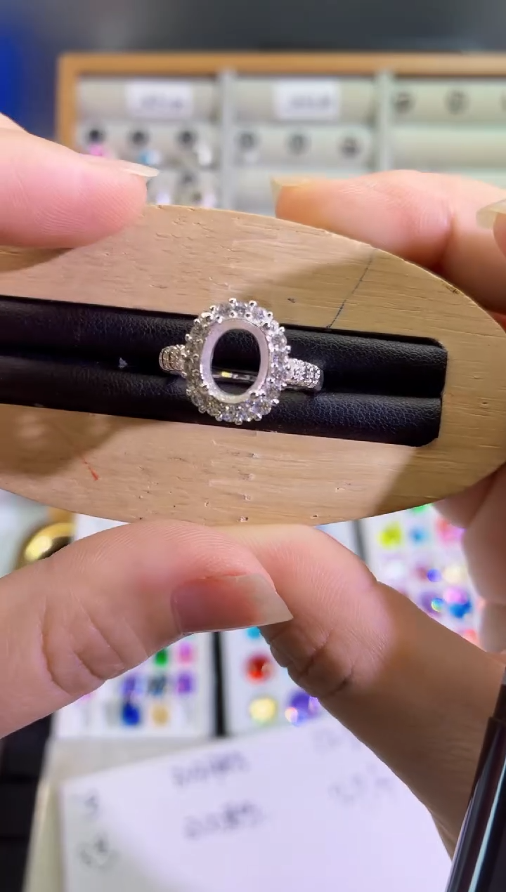 锆石非金属8号 8*10蛋形 冰花空托