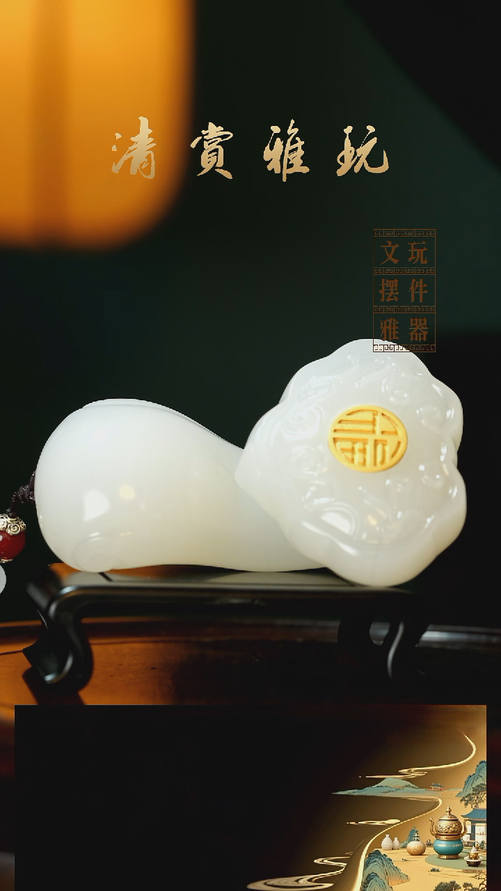 玉《如意》手把件摆件