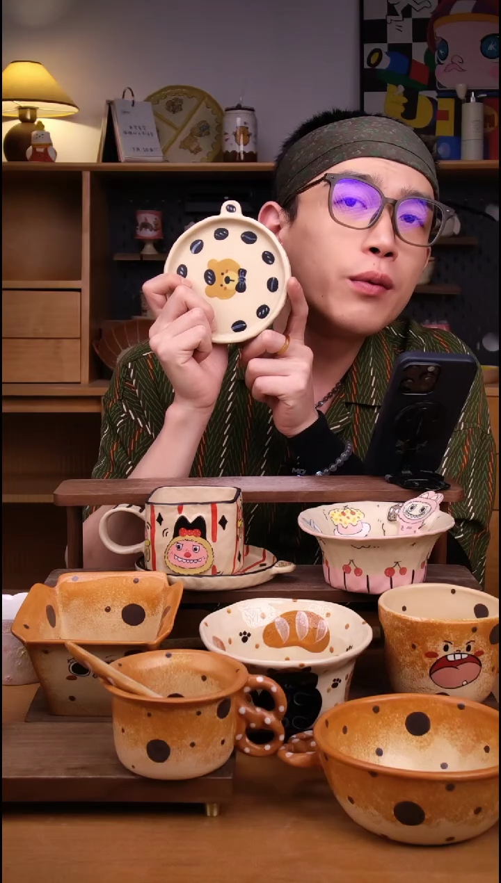 杯子景德镇可爱设计师款陶瓷