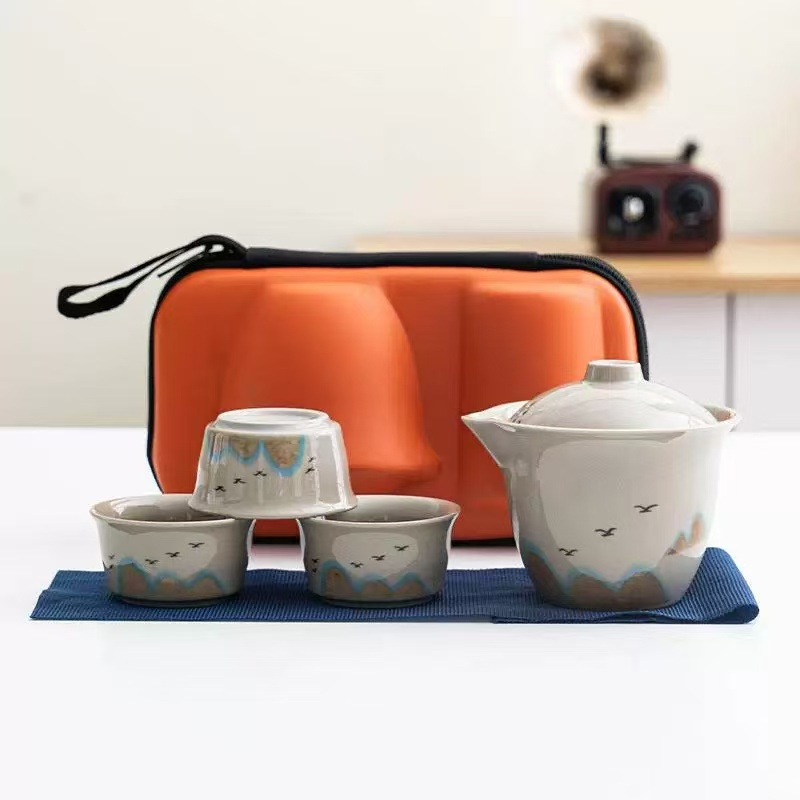 户外车载草木灰手抓宝瓶三杯旅行套装A213