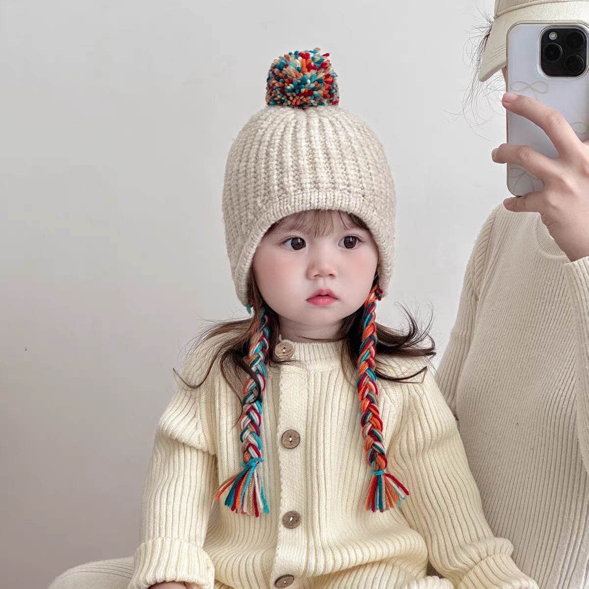 韩国儿童帽子秋冬季保暖护耳帽宝宝可爱针织套头帽男女童毛线帽潮