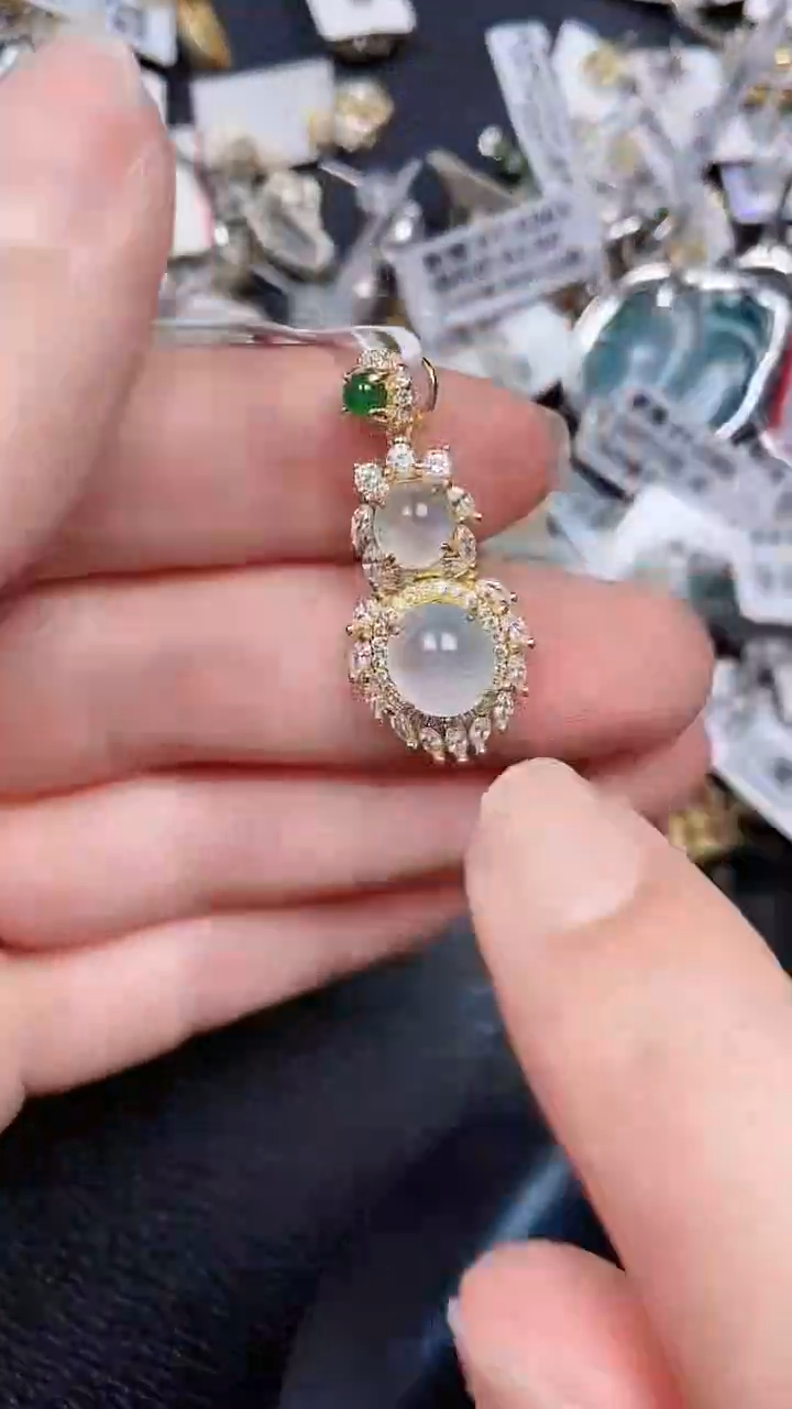 颈饰银S925镶嵌翡翠0919