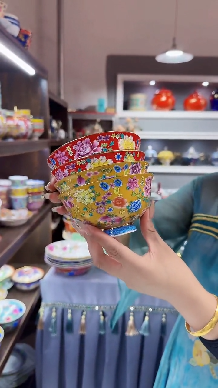 瓷片4.5英寸饭碗4个景德镇餐具