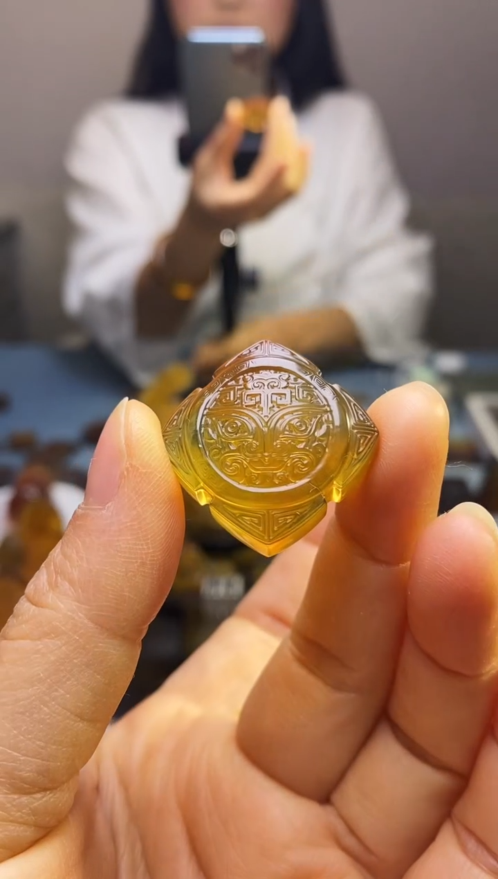 【闪购商品】琥珀颈饰未镶嵌SN8-24（四方来财）