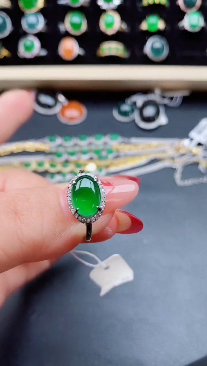 【闪购商品】翡翠戒指银S925镶嵌321321