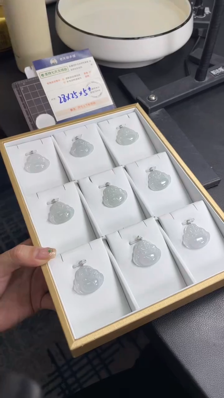 【闪购商品】翡翠颈饰18K金镶嵌佛公配绳20/多样性发其一CP
