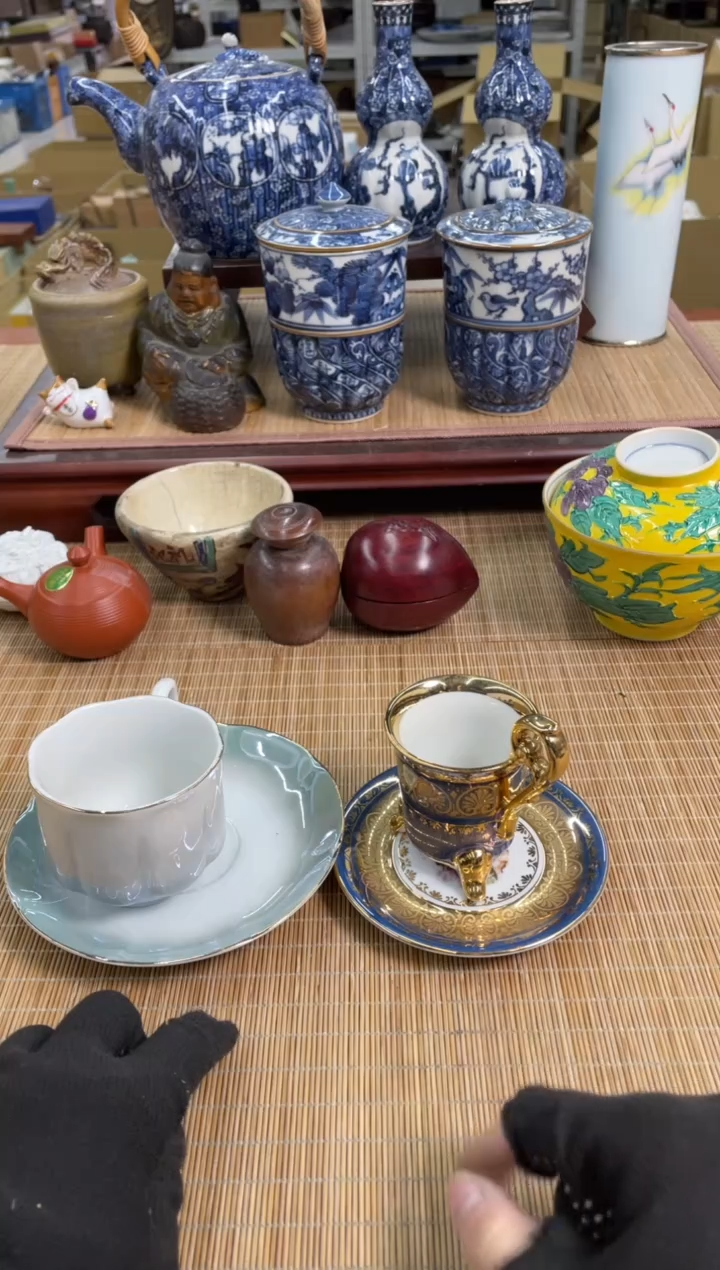 34号2套咖啡杯默认脱金氧化中古物品谨慎参拍直播链接