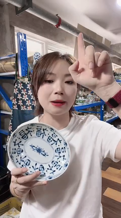 瓷片全新高端瓷19CM椭圆盘  福