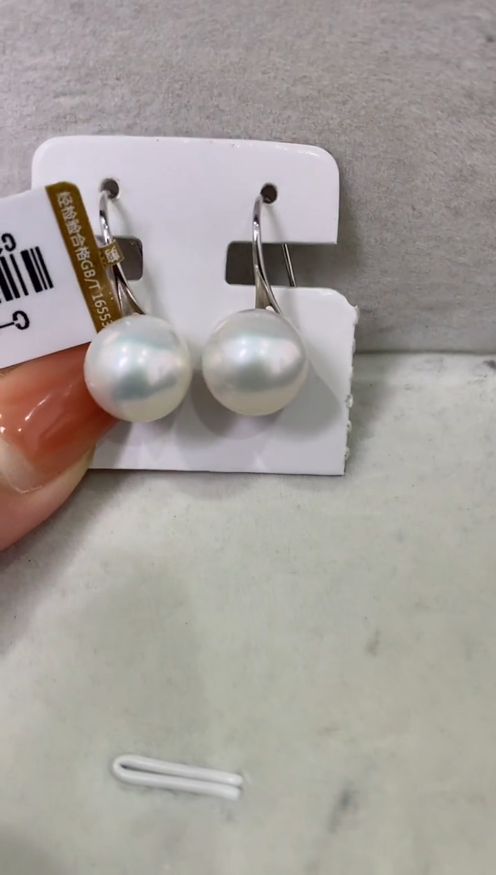 【闪购商品】淡水珍珠LL银S925镶嵌珍珠耳钩@@c1166