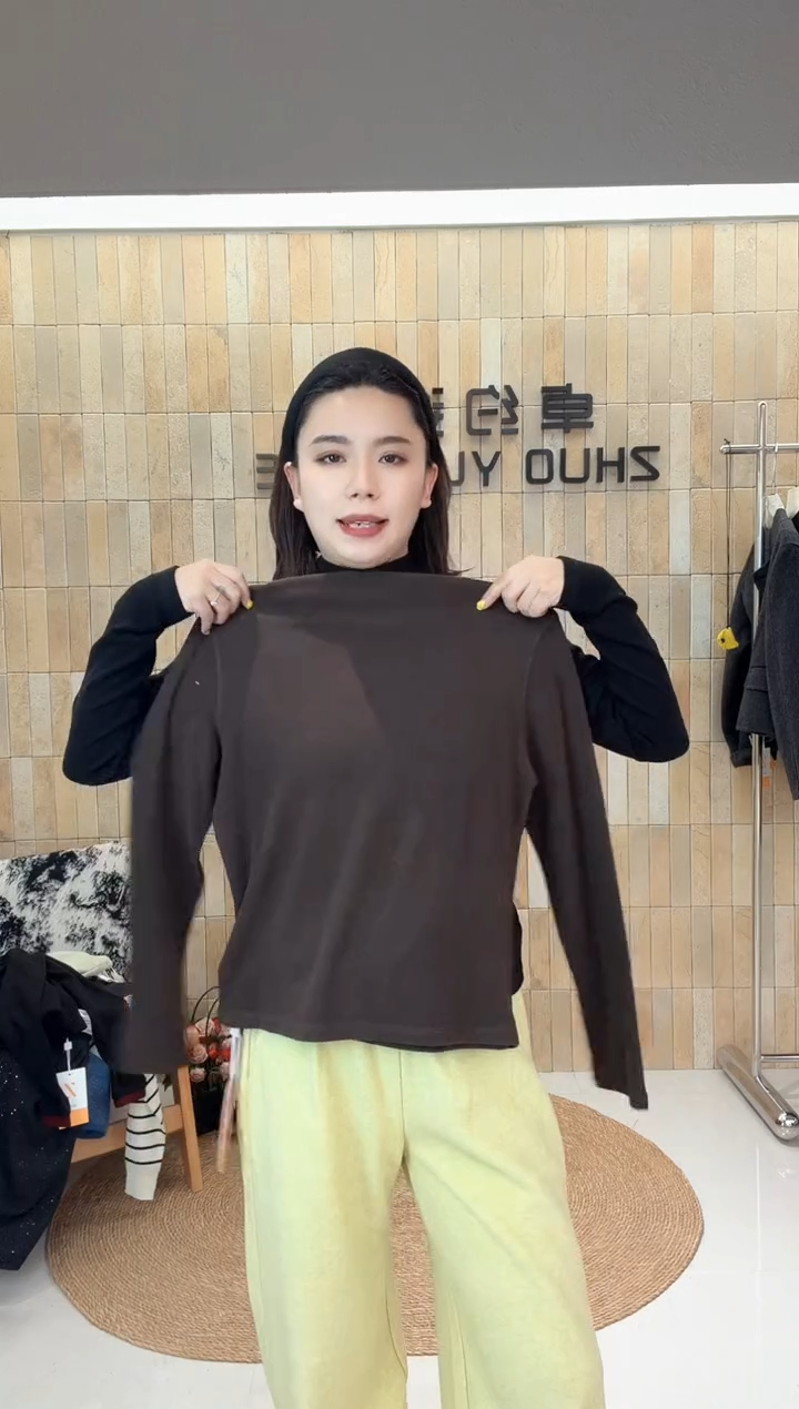 卓约姿色打底衫0014咖