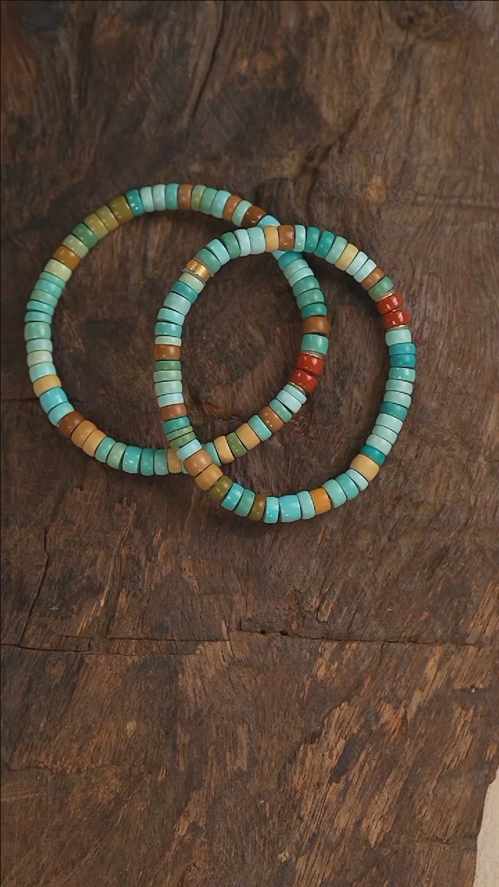 【闪购商品】绿松石手串18K金镶嵌S3189-定制多样性发其一-5mm