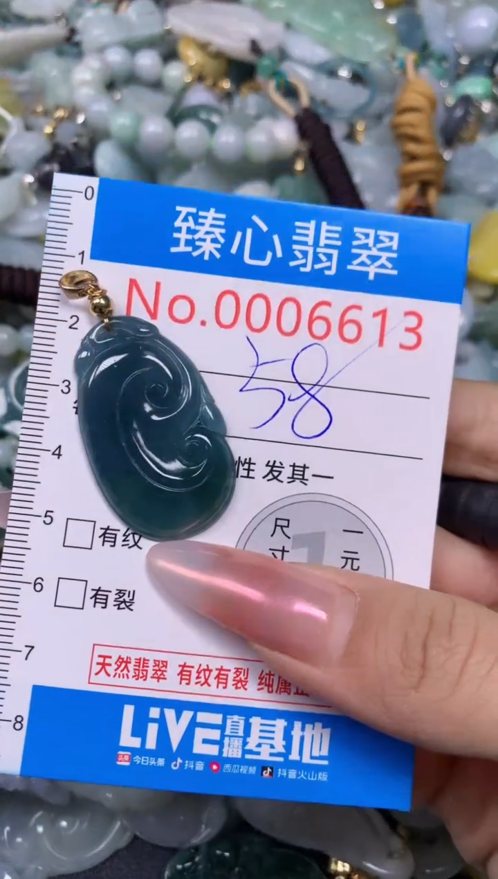 【闪购商品】翡翠颈饰未镶嵌含绳0006613