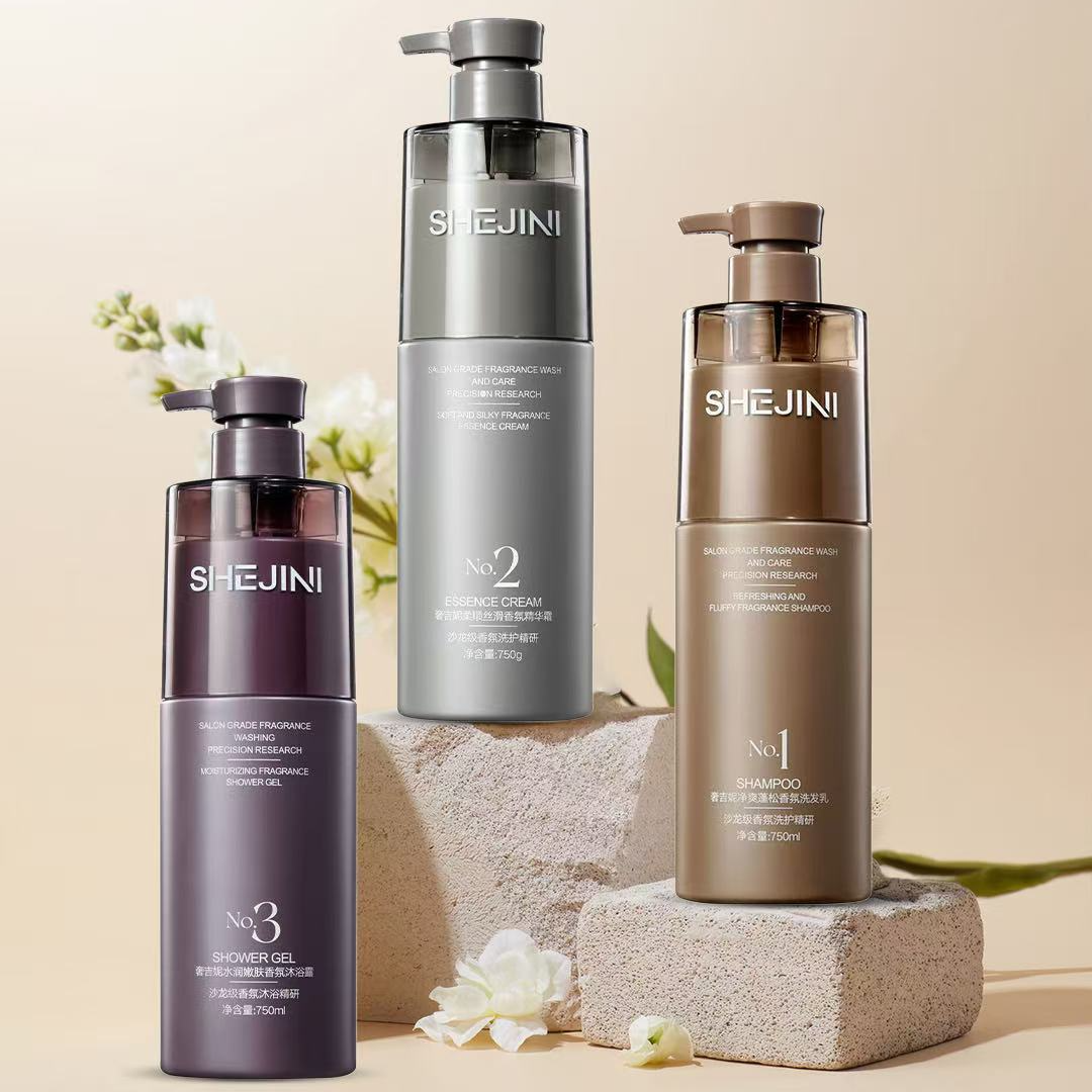 奢吉妮净爽蓬松洗发乳柔顺丝滑香氛护发霜顺润嫩肤沐浴露