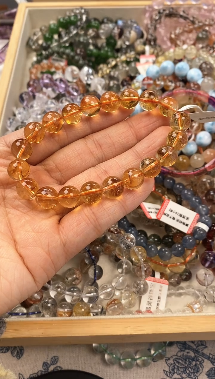 未镶嵌手链水晶黄水晶