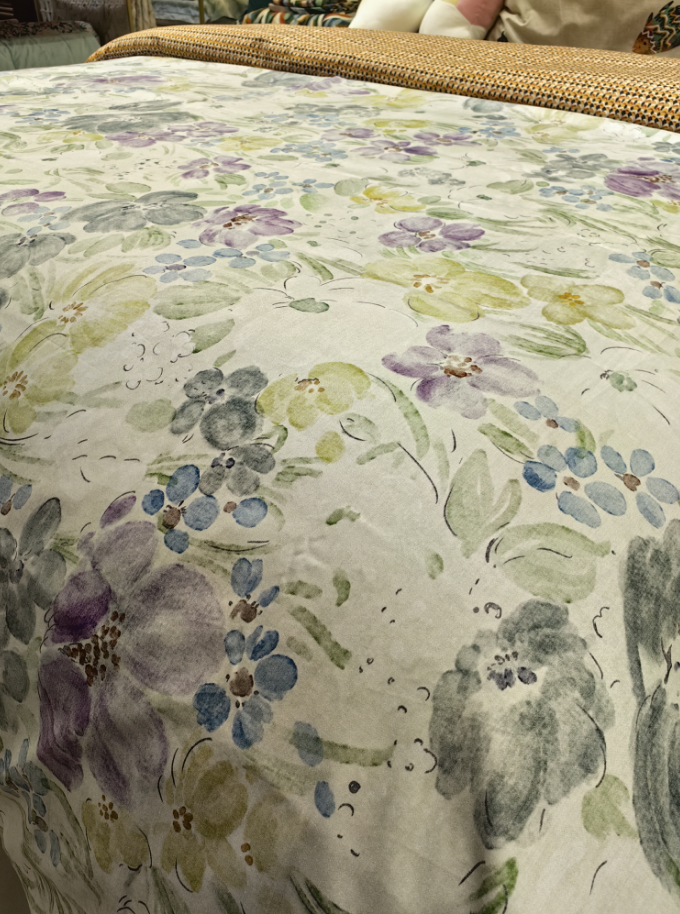 【花戒指】精选全棉数码印花被套-春日密语（绿）