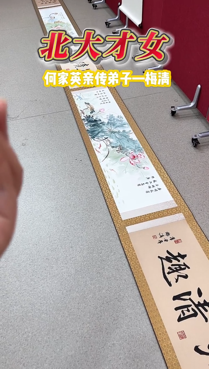 国画瑞***年梅清老师花鸟长卷国画作品