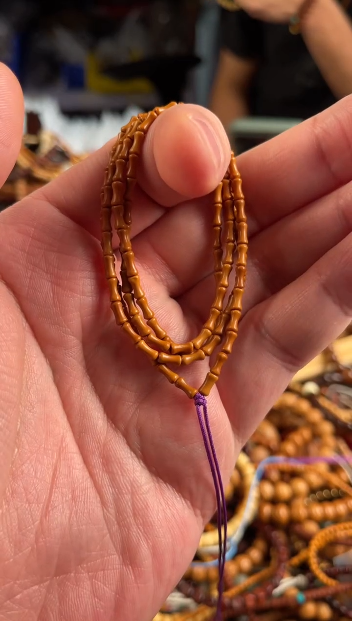 吊坠橄榄核王胖子文玩工作室核壁竹节108