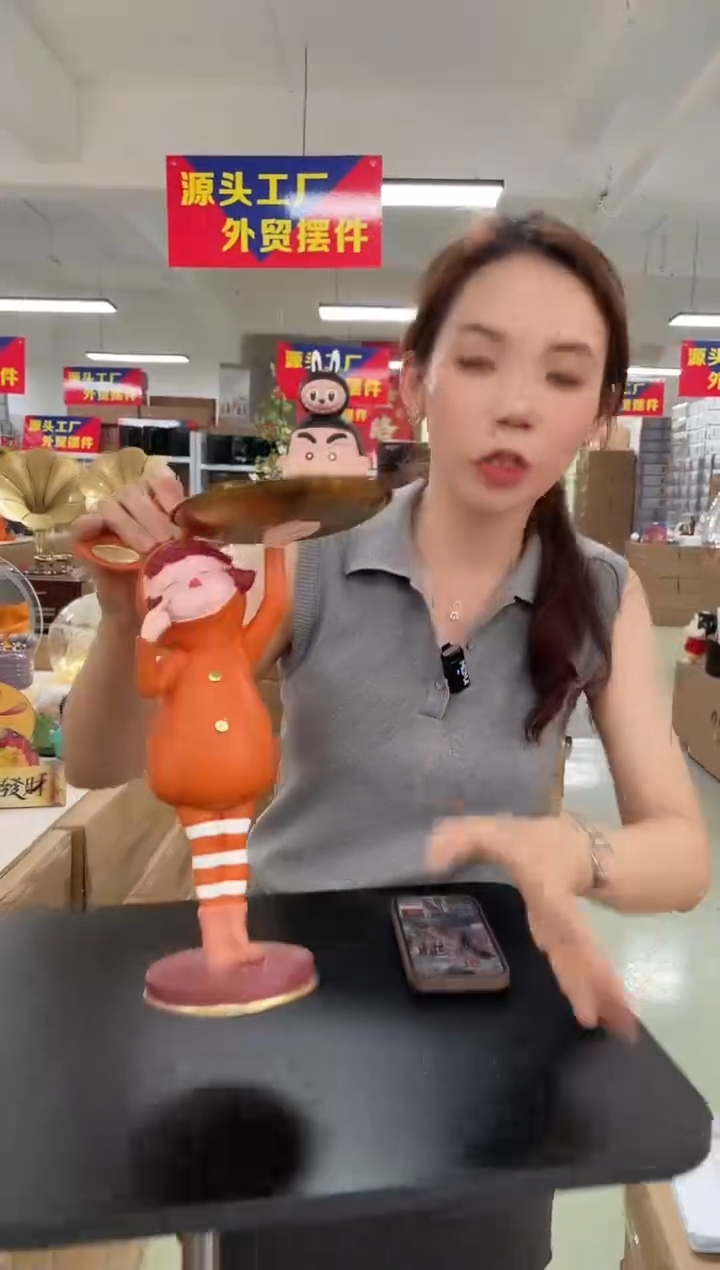 树脂【孤品仅一件】橘女孩子托盘