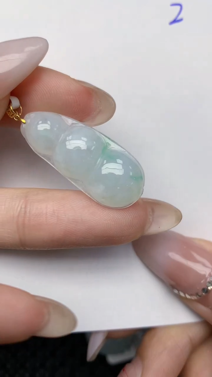 【闪购商品】翡翠颈饰18K金镶嵌天然翡翠A货，