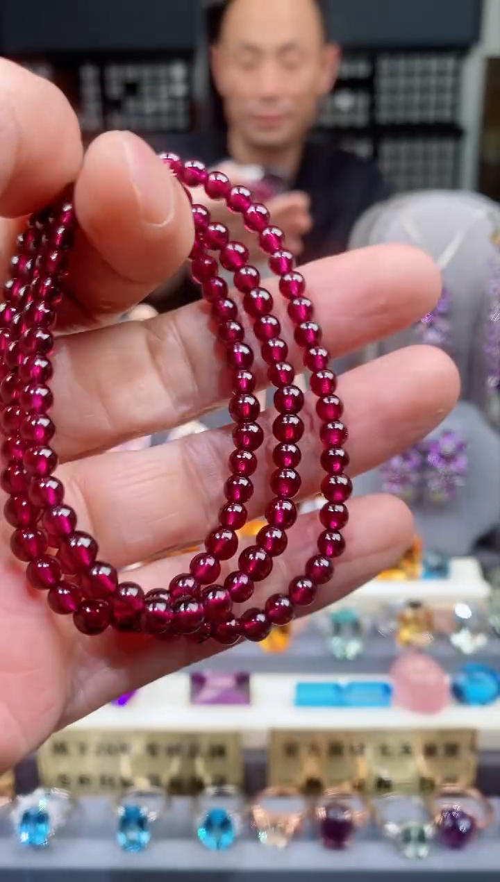 【闪购商品】石榴石手链未镶嵌石榴石手链