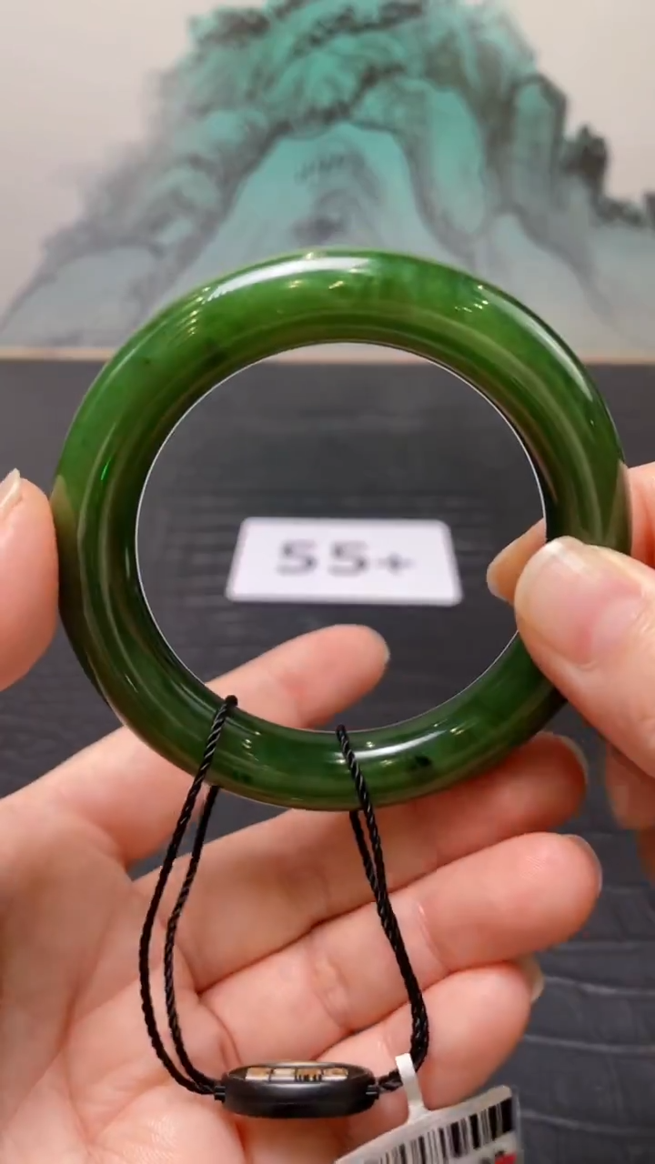 未镶嵌手镯和田玉（碧玉）一*云55+