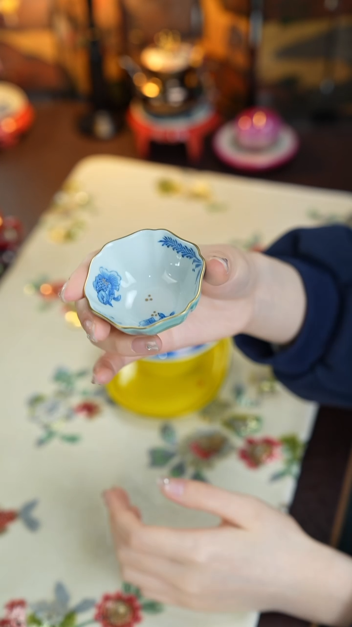 景德镇手工手绘华隐堂杯