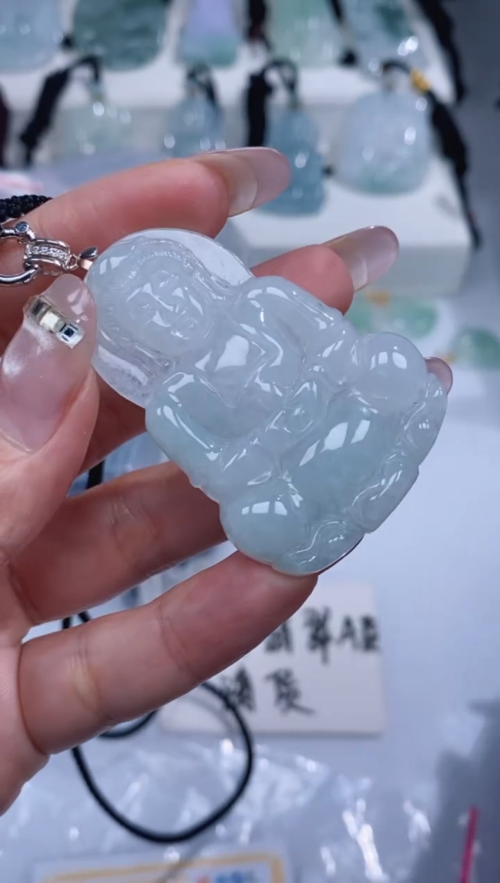 颈饰银S925镶嵌翡翠吊坠