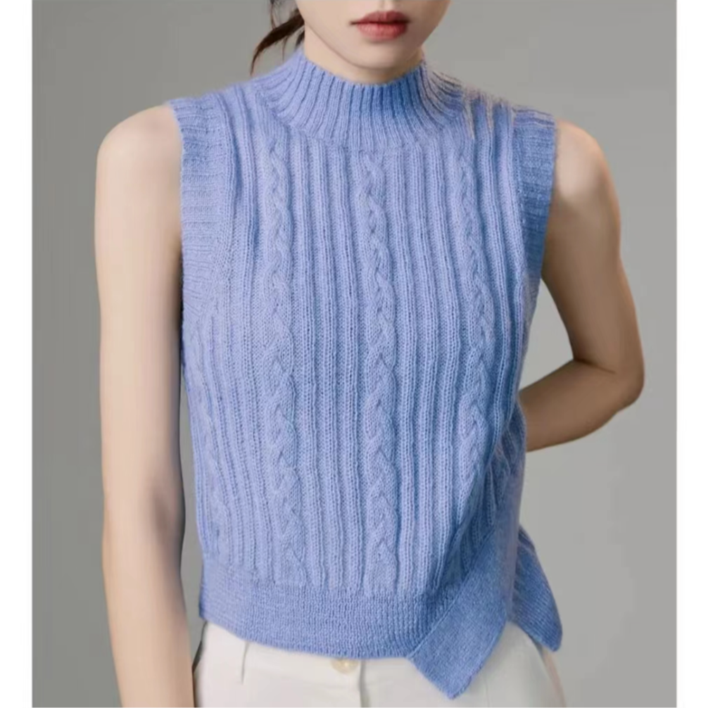 AMASS/阿玛施秋冬新款热力感百搭时尚简约纯色无袖针织女 5399723