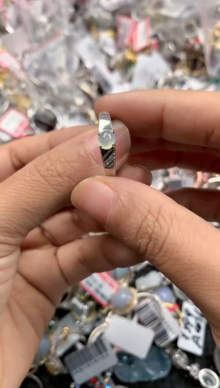 银S925镶嵌戒指翡翠9999----1