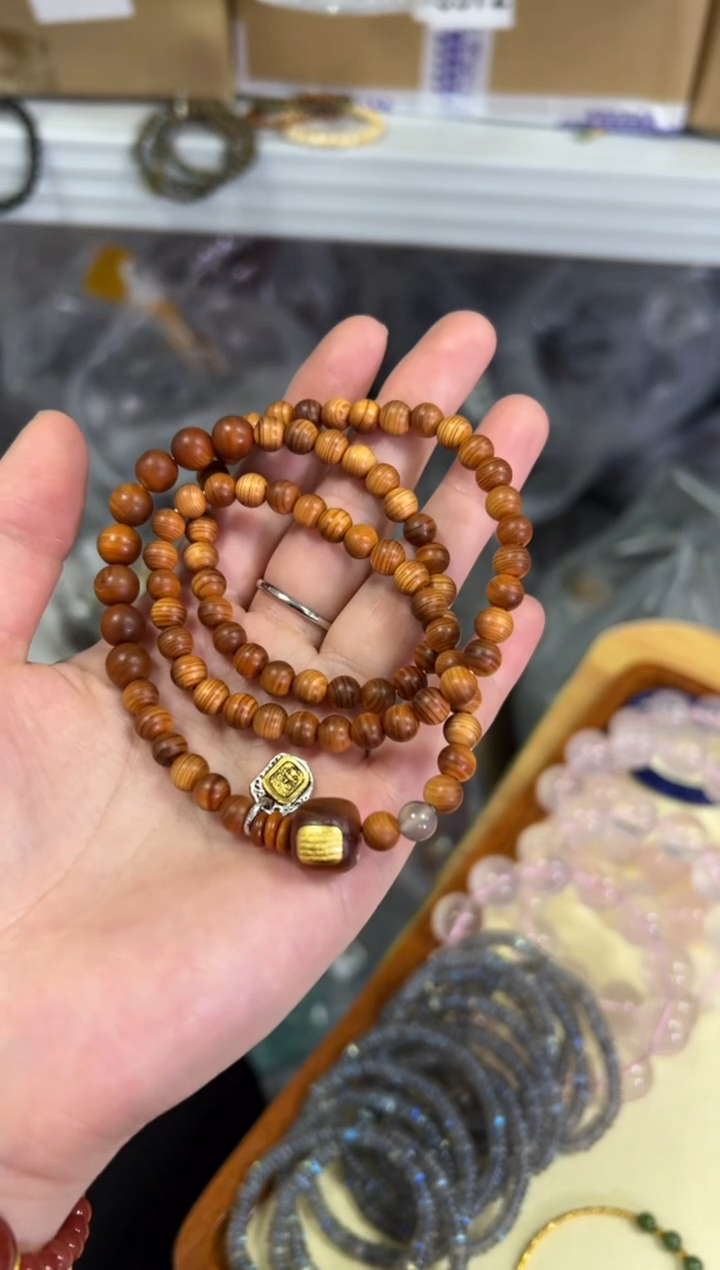 【闪购商品】柏木（崖柏）手串未镶嵌老料崖柏五条款多圈手链