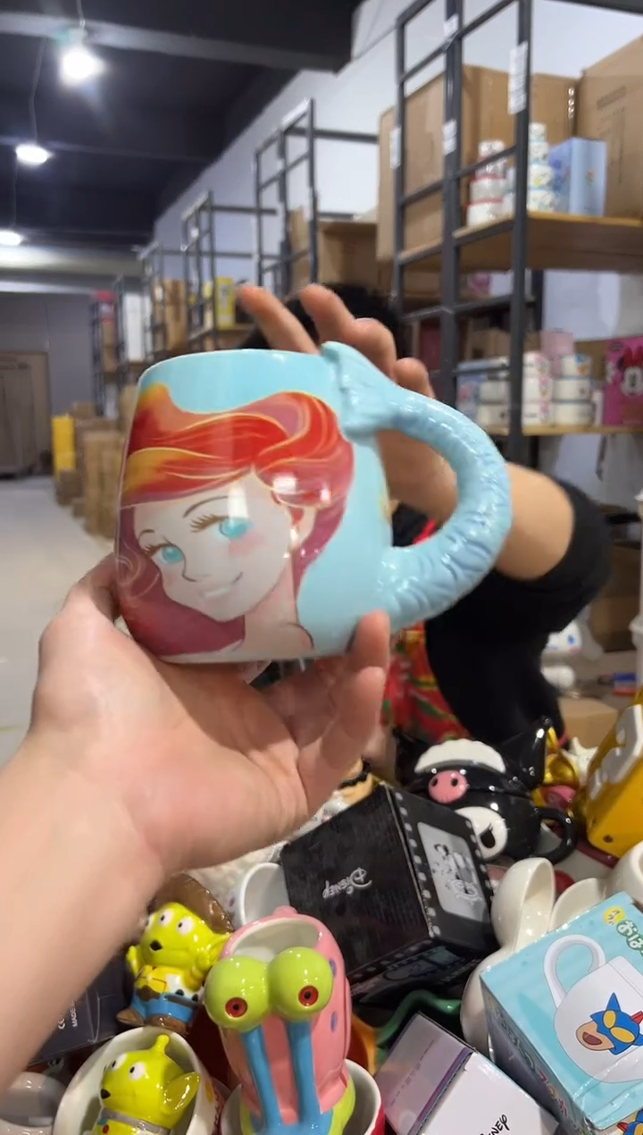 【闪购商品】杯陶瓷美人鱼大肚杯