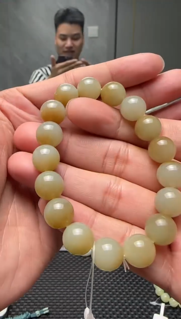 未镶嵌手串和田玉若羌糖手串卡12