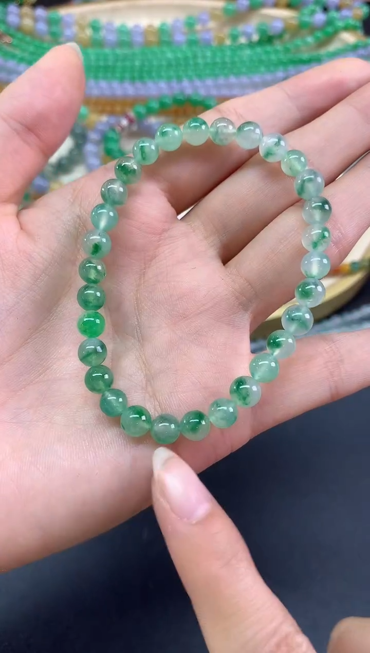 未镶嵌手串翡翠格*聂不退不换|手串|18000